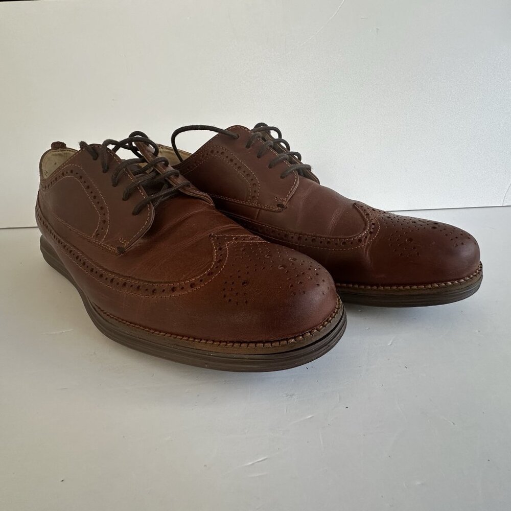 Cole Haan Mens Original Grand Wingtip Oxford Brown Shoes C27845 Sz 12 M‎